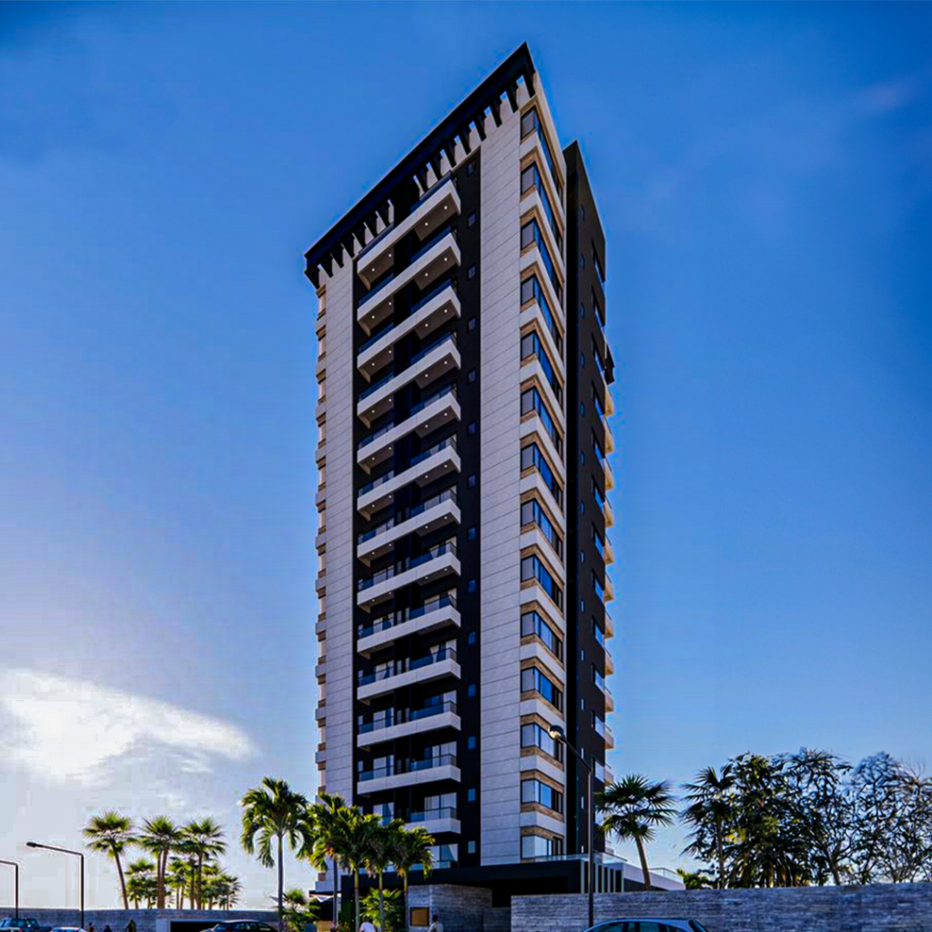 Torre Índigo: Proyecto de 28 exclusivos departamentos en la costa de Tijuana, ejecutado desde el diseño estructural hasta los acabados finales.